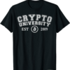 Crypto Com T-Shirt University Bitcoin Btc Cryptocurrency