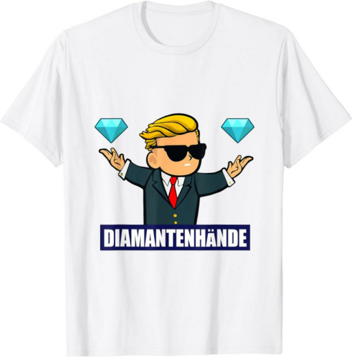 Diamond Hands T-Shirt German Market Crypto Trendy Retro