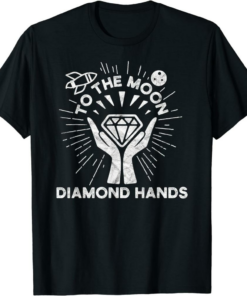 Diamond Hands T-Shirt Gme Stock To The Moon Vintage