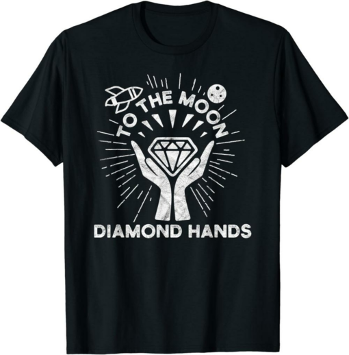 Diamond Hands T-Shirt Gme Stock To The Moon Vintage
