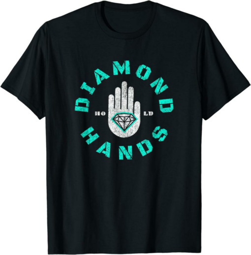 Diamond Hands T-Shirt Hold The Line Crypto Retro Vintage