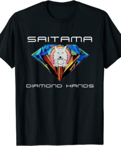 Diamond Hands T-Shirt Saitama Inu Crypto Trendy Retro