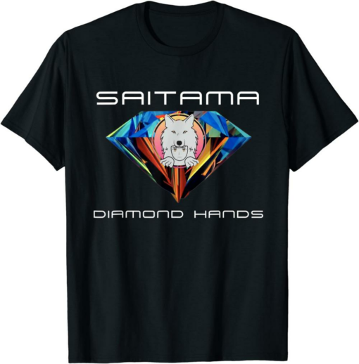 Diamond Hands T-Shirt Saitama Inu Crypto Trendy Retro