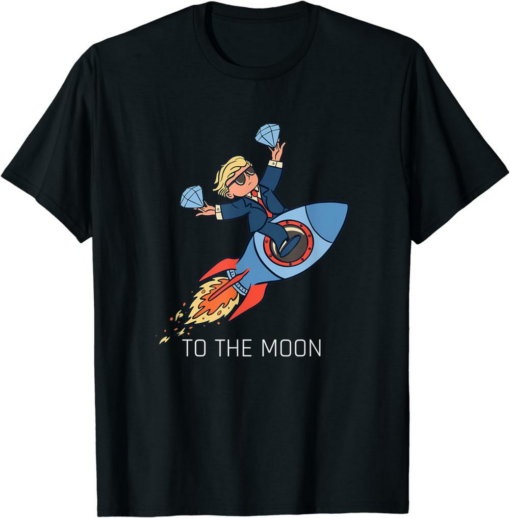 Diamond Hands T-Shirt To The Moon Crypto Trendy Retro