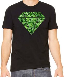 Diamond Weed T-Shirt Leaf Diamond Marijuana Funny