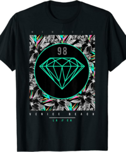 Diamond Weed T-Shirt Venice Beach Diamond Color Floral