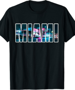 Ftx Miami T-Shirt Miami Beach Urban Skyline City By Night