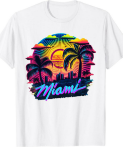Ftx Miami T-Shirt Miami Men Florida Vibrant Colorful