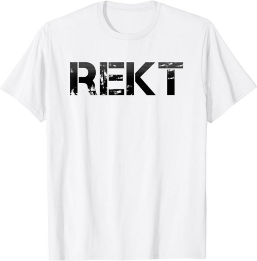 Get Rekt T-Shirt Grafitti FPS Video Gamer Funny Trendy