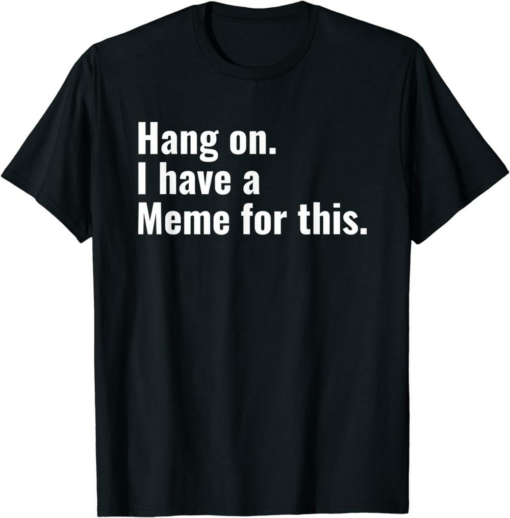 I Have A Meme T-Shirt Hang On For This Inappropriate Meme