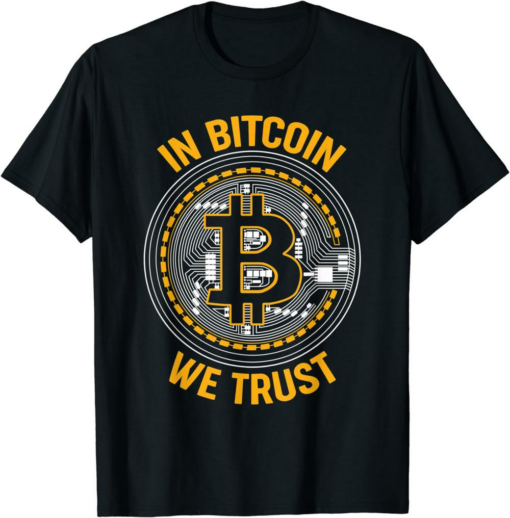 In Bitcoin We Trust T-Shirt Crypto Large Coin Design Btc