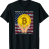 In Bitcoin We Trust T-Shirt Patriotic Usa Flag Grunge Retro