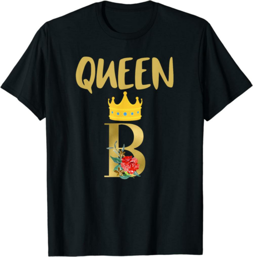 Queen B T-Shirt Diva Floral Crown Bee Lover Cute Trendy