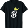 Queen B T-Shirt Letter B Princess Bee Lover Diva Floral