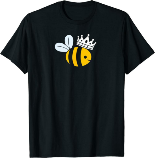 Queen B T-Shirt Queen Bee Bumble Bee With Crown