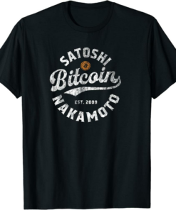 Satoshi Nakamoto T-Shirt Crypto Blockchain Wallet