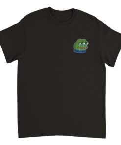 Smolpepe Embroidered T-Shirt Meme Pepe Cry Cryptocurrency