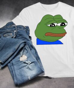 Smolpepe Embroidered T-Shirt Pepe Frog Sad Meme Crypto