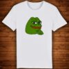 Smolpepe Embroidered T-Shirt Pepe Frog Smiling Thinking
