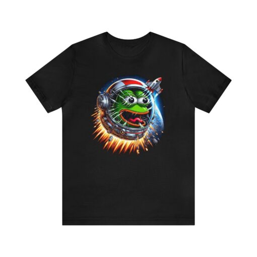 Smolpepe Embroidered T-Shirt Pepecoin Astronaut Spaceship