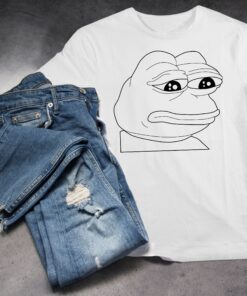 Smolpepe Embroidered T-Shirt Sad Pepe Frog Meme Crypto