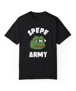 Smug Pepe T-Shirt Army Vintage Distressed Look Meme Coin