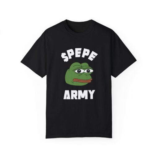 Smug Pepe T-Shirt Army Vintage Distressed Look Meme Coin