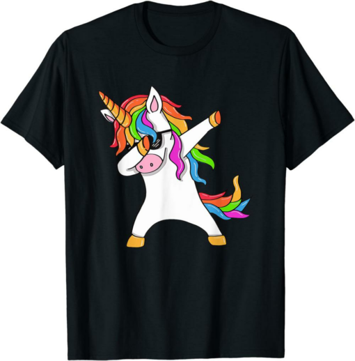 Thug Life Unicorn T-Shirt Dabbing Unicorn Retro Funny