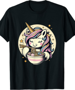 Thug Life Unicorn T-Shirt Ramen Kawaii Neko Japanese