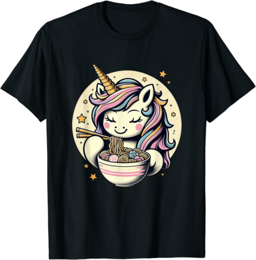 Thug Life Unicorn T-Shirt Ramen Kawaii Neko Japanese