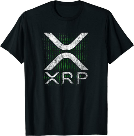 Xrp Ledger T-Shirt Xrp Hodlers Cryptocurrency Binary Code