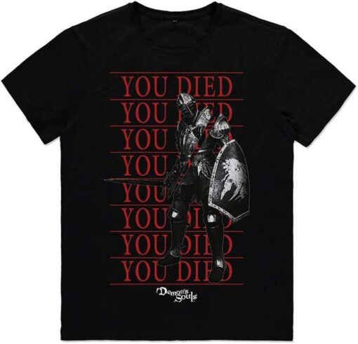 You Died T-Shirt Demon’s Souls Trendy Quote Vintage