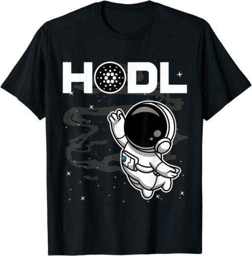 ADA Coin T-Shirt Astronaut HODL Cardano To The Moon