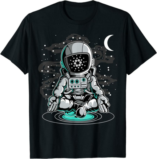 ADA Coin T-Shirt Astronaut Yoga Cardano To The Moon