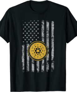 ADA Coin T-Shirt Cardano Crypto American Flag Patriotic
