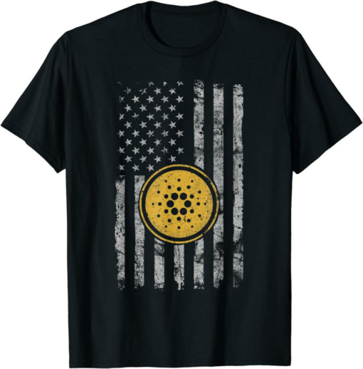 ADA Coin T-Shirt Cardano Crypto American Flag Patriotic