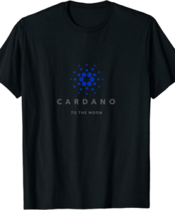 ADA Coin T-Shirt Cardano Crypto To The Moon Logo