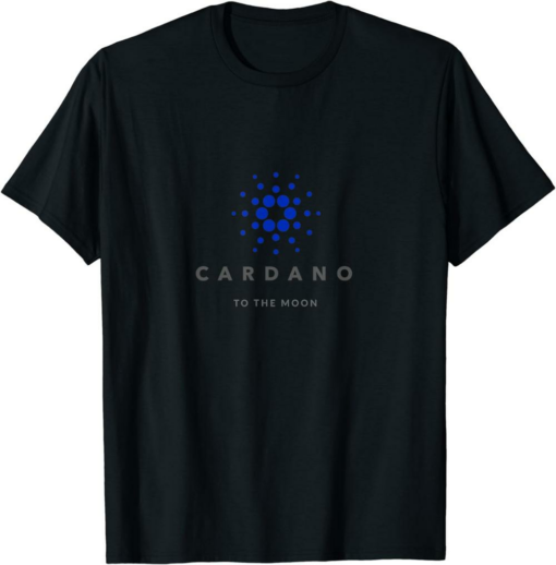 ADA Coin T-Shirt Cardano Crypto To The Moon Logo