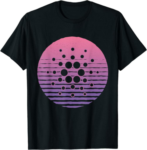 ADA Coin T-Shirt Cardano Logo Cool Sunset Crypto