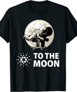 ADA Coin T-Shirt Cardano To The Moon Astronaut Crypto