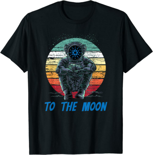 ADA Coin T-Shirt Cardano To The Moon Retro Crypto