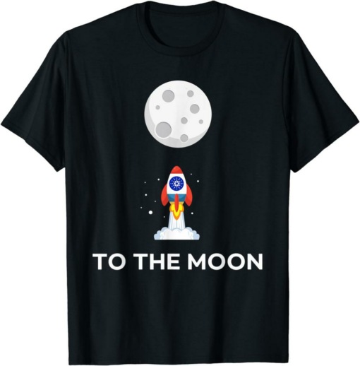 ADA Coin T-Shirt Cardano To The Moon Token Blockchain