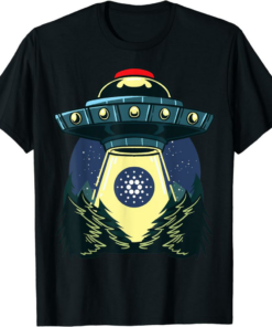 ADA Coin T-Shirt Cardano Token Blockchain Funny Spaceship