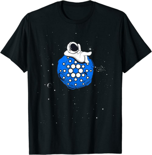 ADA Coin T-Shirt Cryptocurrency Funny Relaxed Space Man