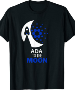 ADA Coin T-Shirt To The Moon Cardano Cryptocurrency