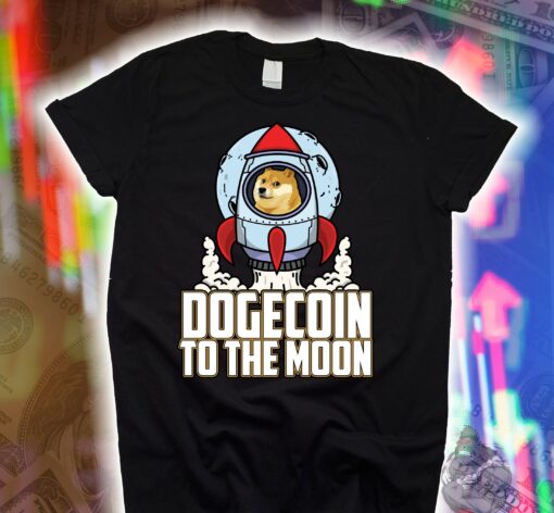 Astrodoge T-Shirt Funny Dogecoin Rocket Doge Coin Meme