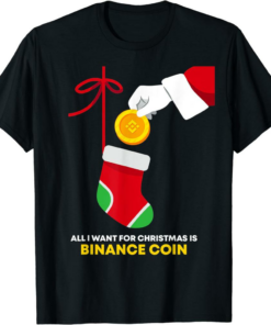BNB Coin T-Shirt Binance Socks All I Want For Christmas