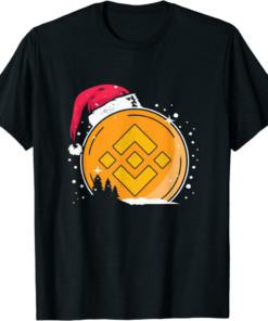 BNB Coin T-Shirt Christmas Santa Hat Binance Hodl Crypto