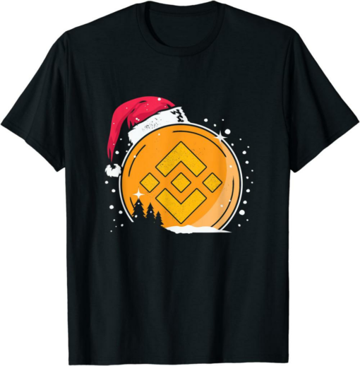 BNB Coin T-Shirt Christmas Santa Hat Binance Hodl Crypto