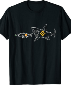 BNB Coin T-Shirt Funny Binance Coin Shark A BNB Crypto